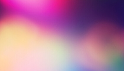 Colored Holographic Gradient Blur Abstract Background, Light Leaks - Photo Overlay with Film Grain and Dust Texture - obrazy, fototapety, plakaty