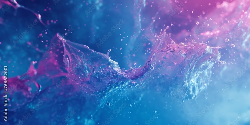 Poster fluid motion abstract blue backdrop: an artistic arrangement of dynamic shapes in shades of blue, cr