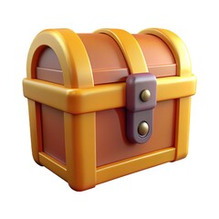treasure chest isolated on white