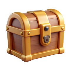 treasure chest isolated on white
