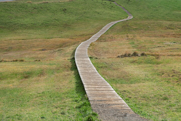 Mountain path made of wood - 766625493