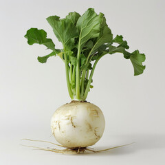 a lots of turnip, White background, 4k quality Job ID: 5bd8a068-28c6-4701-a496-49vegetable, turnip, food, isolated, leaf, plant, fresh, organic, raw, ingredient, healthy, white, root, celeryfadf02df17