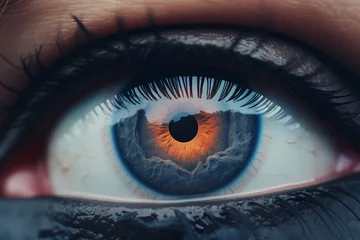 Deurstickers Eye of the person © Tanja Mikkelsen 