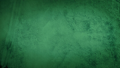 Fototapeta premium Beautiful grunge dark green background. Panoramic abstract decorative dark background. Wide angle rough stylized mystic texture wallpaper with copy space for design.
