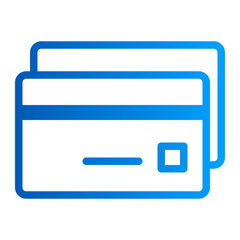 This is the Credit Card icon from the Finance icon collection with an outline gradient style