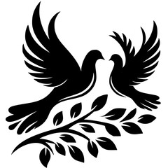 dove of peace with branch