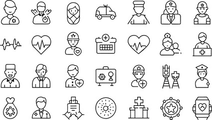 Health management icon in flat style