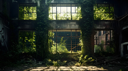 Echoes of Bygone Times: An Unsettling Portrait of an Abandoned Industrial Building