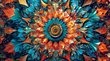A kaleidoscope is a cylindrical optical instrument containing mirrors and loose, colored objects such as beads or glass pieces - obrazy, fototapety, plakaty