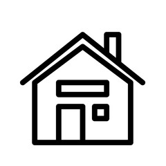 house thin line icon. outline symbol on white background