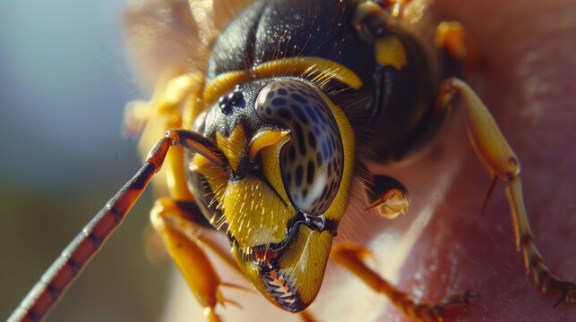 wasp sting close-up