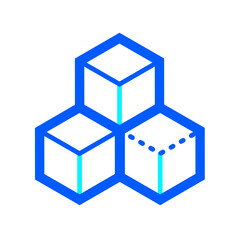 Internet blue line Icon pack