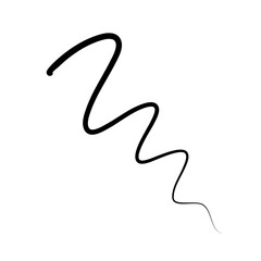 Illustration of Hair Strands. Black hair