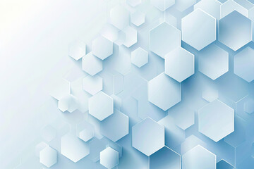 Abstract white hexagon background.