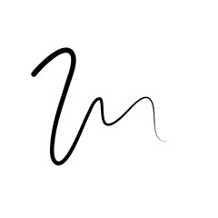 Illustration of Hair Strands. Black hair