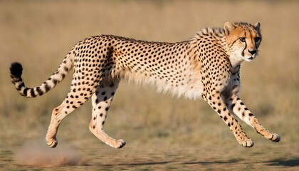 A Cheetah With Its Paw Raised In Mid Stride Grace