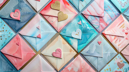 Romantic Greetings Galore: Assorted Valentine's Day Cards and Envelopes