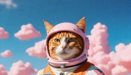 Cat wearing an astronaut suit