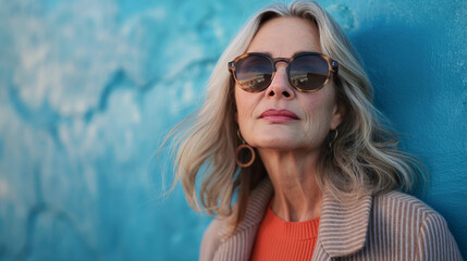 Retrato de mujer con gafas de sol 