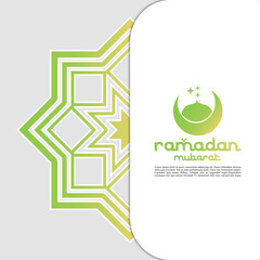 islamic design concept. abstract mandala with pattern ornament and lantern element. Ramadan Kareem or Eid Mubarak greeting. invitation Banner or Card Background