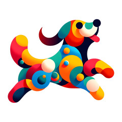 Abstract  Art Dog Sticker