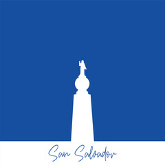San Salvador monumento a El Salvador del mundo - obrazy, fototapety, plakaty