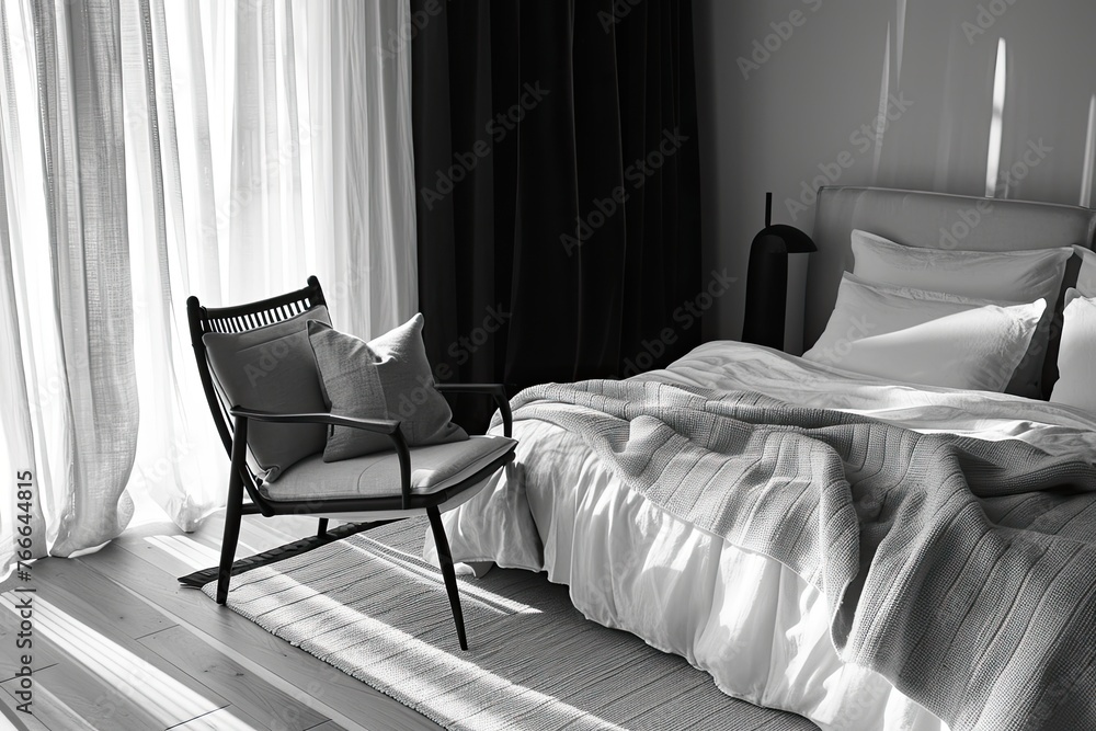 Poster monochromatic room tones, composed of soft hues and subtle textures, created an ambiance of understa