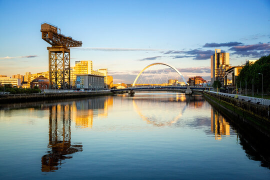 Clyde Arc from Bell's Bridge in Glasgow