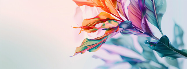 Ethereal Flow of Pastel Colors in Abstract Smoke Design
