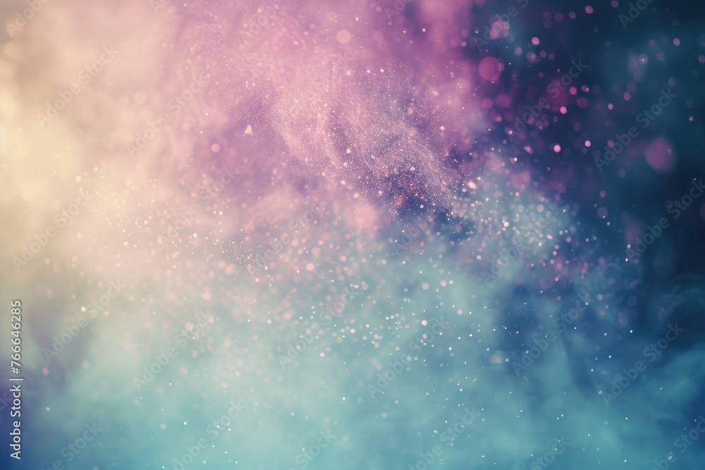 Aufkleber A particle-filled composition creating an ethereal atmosphere, Composition filled with particles, evoking an ethereal ambiance.