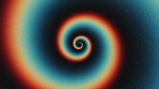 Vibrant VHS style rainbow spiral with psychedelic grainy gradient color flow wave on black background, music cover dance party poster design. Retro Colors from the 1970s 1980s, 70s, 80s, 90s style