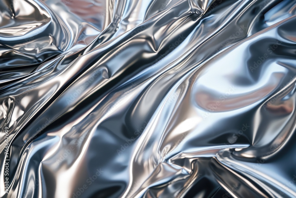 Aufkleber shiny metallic textures reflecting light in a captivating manner, captivating reflections from shiny