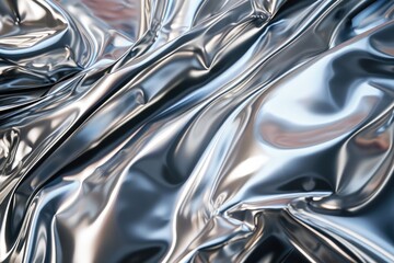 Shiny metallic textures reflecting light in a captivating manner, Captivating reflections from shiny metallic textures.