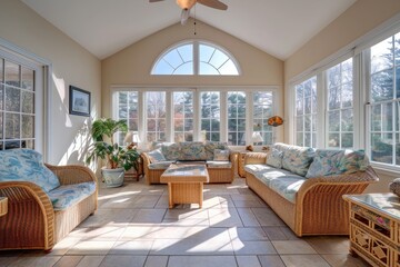 Sunroom or conservatory with ample natural light