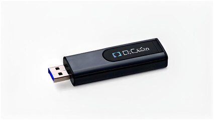 USB flash memory stick, transparent PNG.
