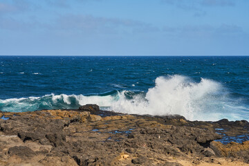 Rocks and stones on the shores of Gran Canaria