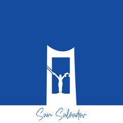 San Salvador monumento A La Constitución - obrazy, fototapety, plakaty