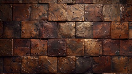 A symphony of earthy brown bricks forming a sturdy and timeless background.