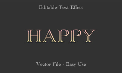 Editable Text Effects Gradient Style