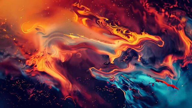 abstract background of colored liquid in water.