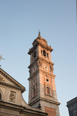 Fototapeta na wymiar Bell tower of Bernascone in Varese, Italy