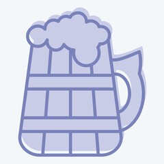 Icon Beer. related to Celtic symbol. two tone style. simple design editable. simple illustration