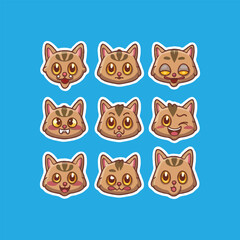 cute husky dog mascot logo icon vector illustration