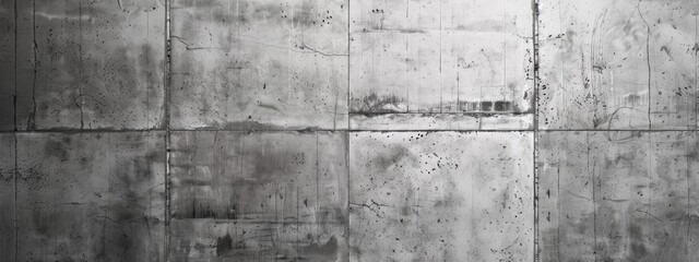 Obraz premium loft concrete texture wall wallpaper tiles background panorama banner. Gray background
