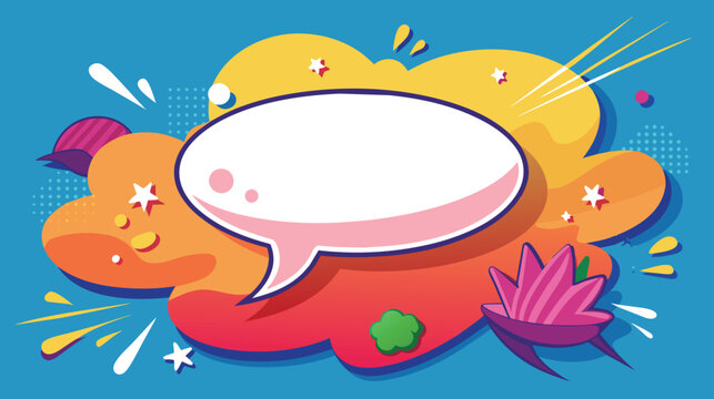 Vibrant Comic Speech Bubble on a Colorful Background