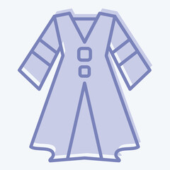 Icon Dress. related to Celtic symbol. two tone style. simple design editable. simple illustration