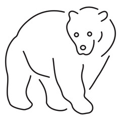 bear icon isolated on white background, vector illustration.