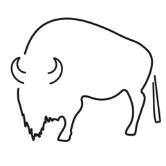 buffalo icon isolated on white background, vector illustration.