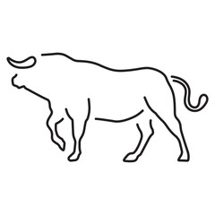 Obraz na płótnie Canvas bull icon isolated on white background, vector illustration.