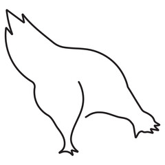 chicken icon isolated on white background, vector illustration.